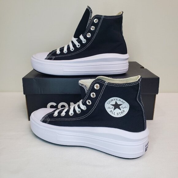 Converse Chuck Taylor All Star Move Platform Womens 8.5 Sneakers Black 568497C - Picture 9 of 13